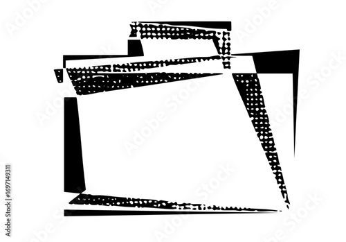 Vector Abstract folded paper frame .