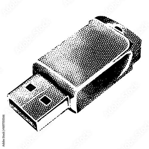 Vector Detailed of a portable storage device.