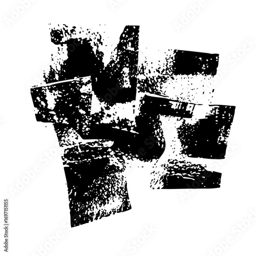 Vector Distressed typographic featuring the letters ME.