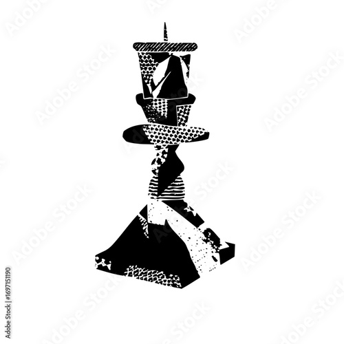 Vector Abstract candlestick with geometric