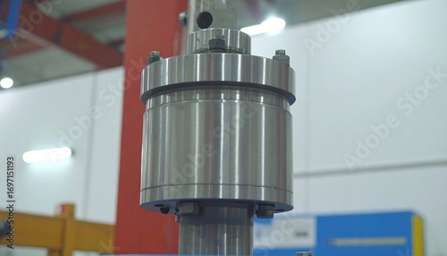 Precision engineered hydraulic press component demonstrating machine strength