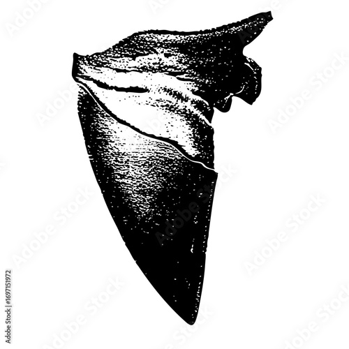 Vector Detailed of a stylized jagged geological formation.