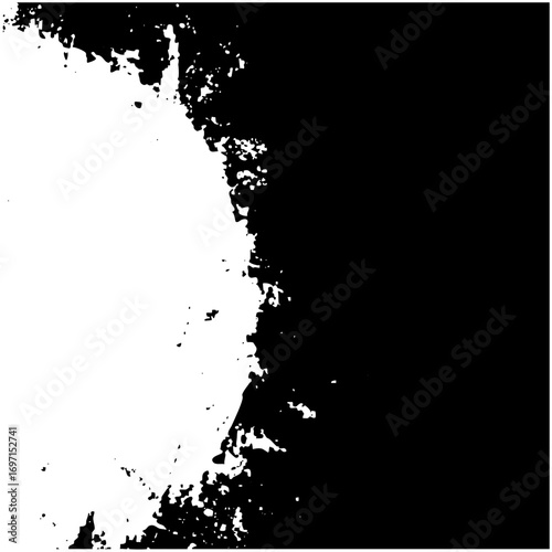 Vector Abstract black and white transition with irregular shapes