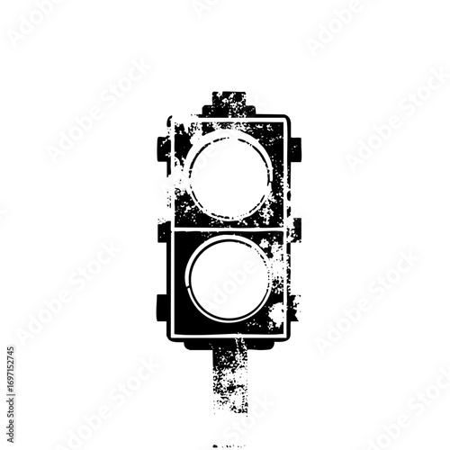 Vector Distressed of a vintage traffic .