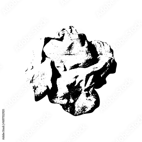 Vector Abstract portrait of a human face in a distressed vector style.