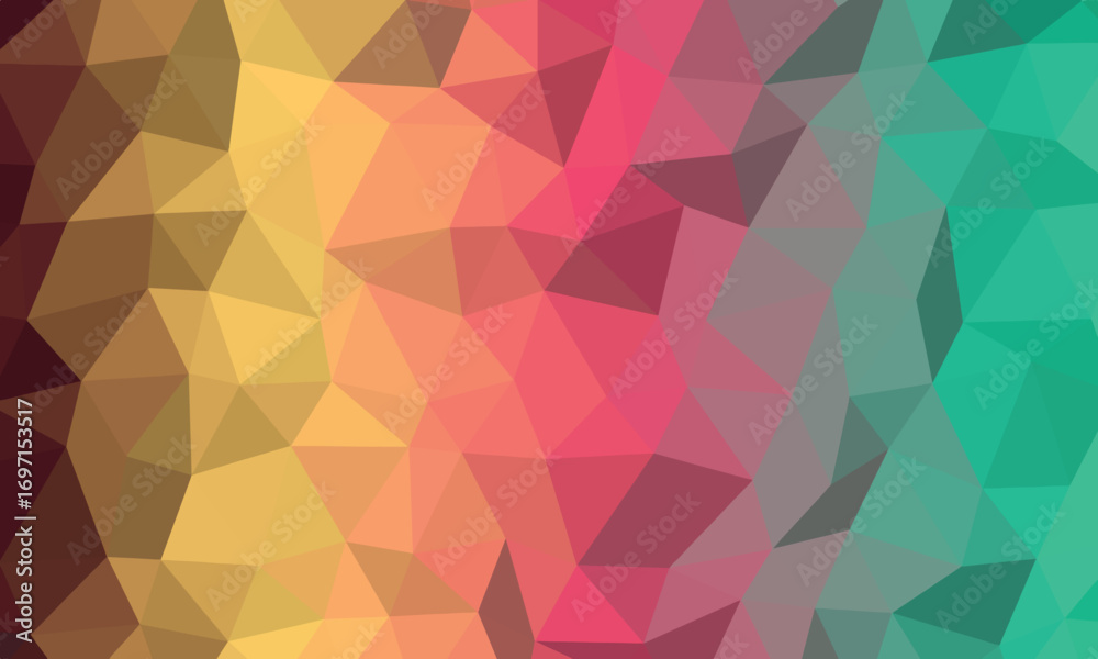 Fototapeta premium Colorful Polygonal Geometric Background with Rainbow Gradient Effect abstract pattern