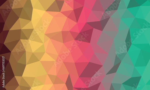 Colorful Polygonal Geometric Background with Rainbow Gradient Effect abstract pattern