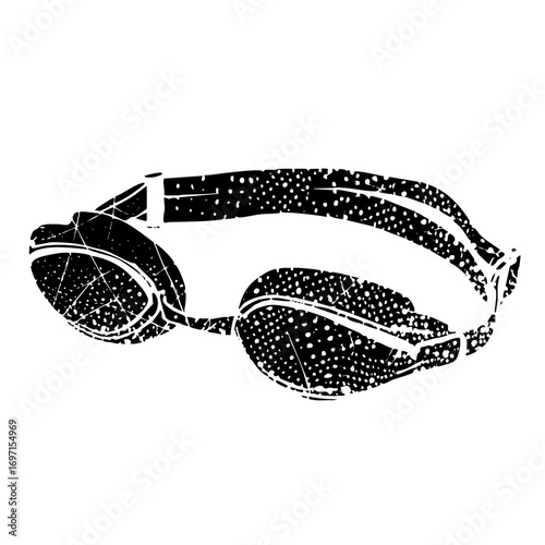 Vector Stylized headphones with dotted texture.