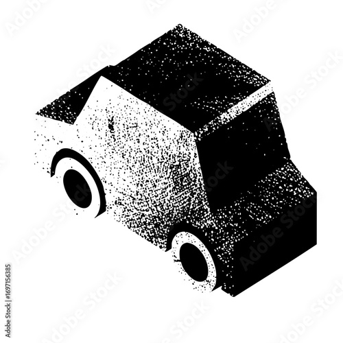 Vector Abstract vehicle with dotted texture