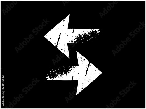 Vector Opposing arrows illustrate direction and contrast.