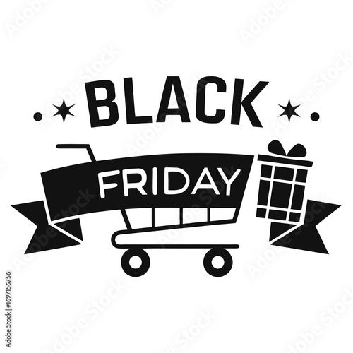 shopping cart with sale sign