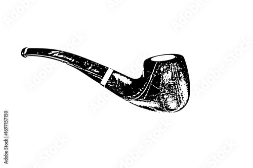 Vector Detailed of a classic smoking pipe.