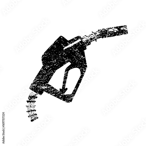Vector Monochrome fuel dispenser depicts energy and transportation.
