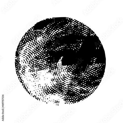 Vector Abstract sphere with contrasting textures