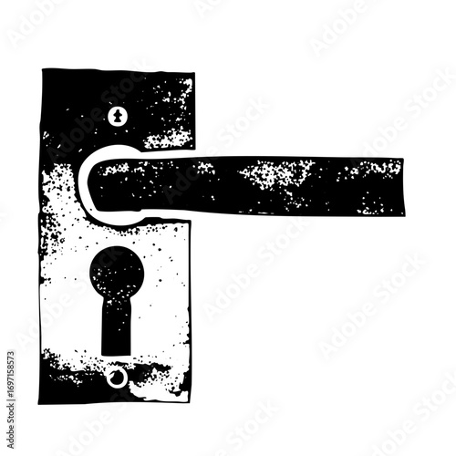 Vector Key unlocking a padlock a security .