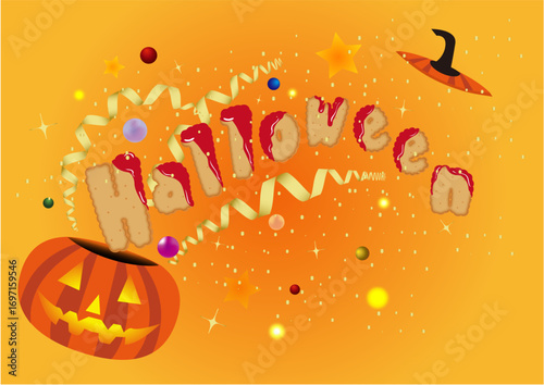 ハロウィンの可愛い装飾イラスト