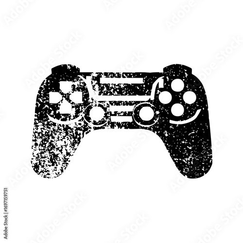 Vector Distressed gamepad for gaming concepts.