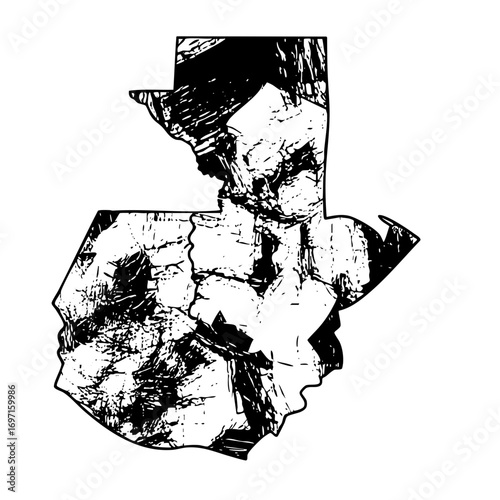 Vector Intricate profile portrait within a geometric shape.