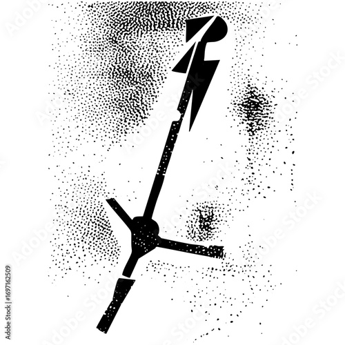 Vector Abstract running figure with dynamic lines.