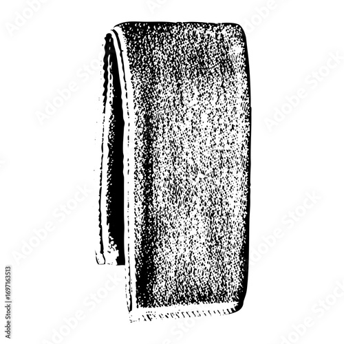 Vector Folded towel with a textured appearance.