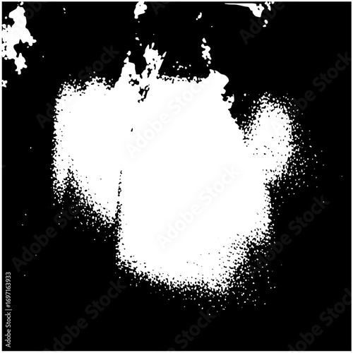Vector Abstract splatter shape with textured edges.