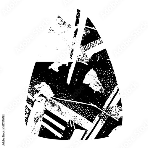Vector Abstract geometric shapes create a dynamic fragmented .