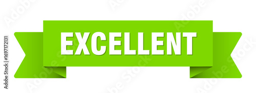 excellent ribbon isolated on transparent background. excellent ribbon