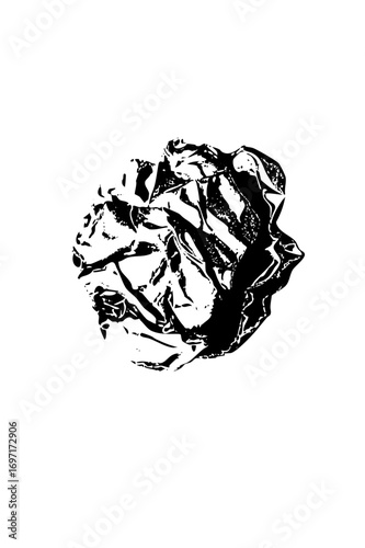 Vector Abstract crumpled paper in monochrome.