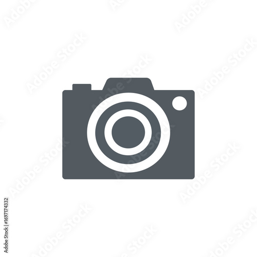 Camera device icon. Photography photo vector. Video technology symbol. Picture shot element.