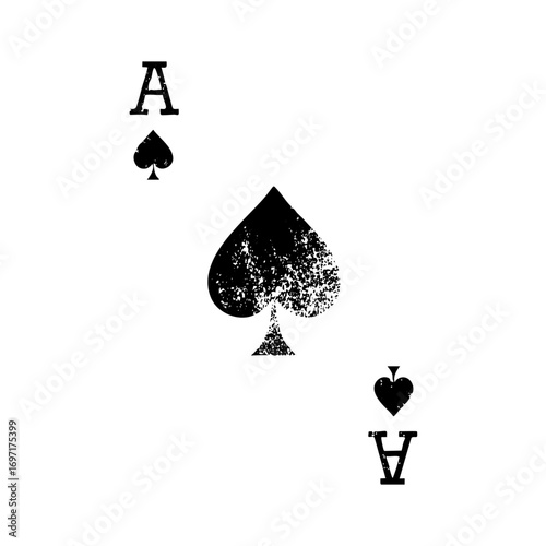 Vector Black Spade Ace Playing Card