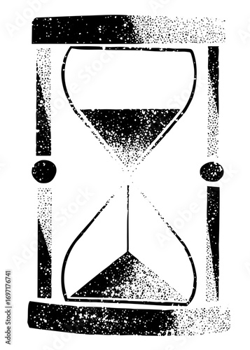Vector Vintage hourglass depicts the passage of time.