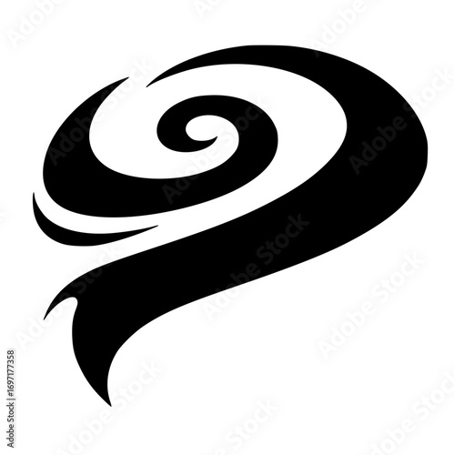 Silueta del logotipo de energía eólica