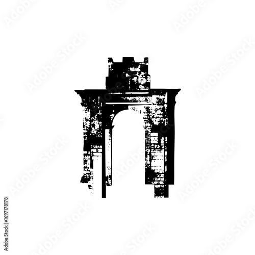 Vector Detailed vector of an ancient archway.