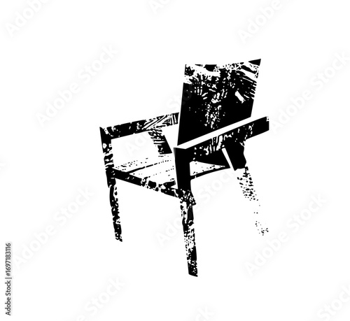 Vector Abstract black vector of a chair.