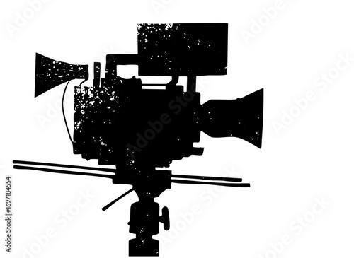 Vector Vintage film camera with a bold style.