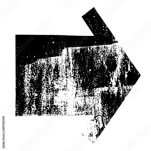 Vector Distressed arrow points to the right.