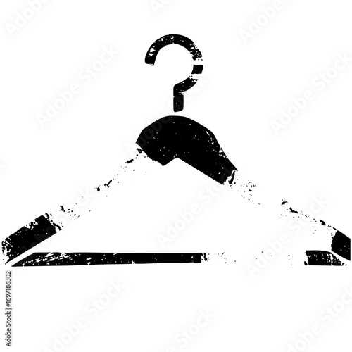 Vector Black hanger question mark