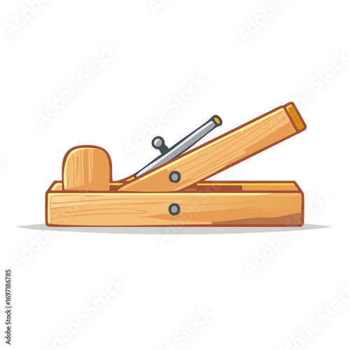Vintage wood jointer plane tool for carpentry work offering precision and control in woodworking for creating smooth surfaces and edges