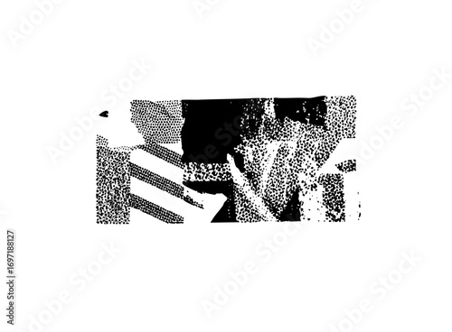 Vector Abstract figures interact in a dynamic geometric composition.