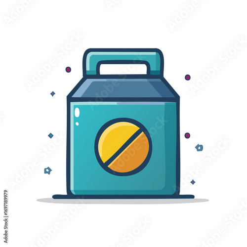 Illustration of Prohibition Symbol on a Container Depicting Restrictions and Forbidden Actions