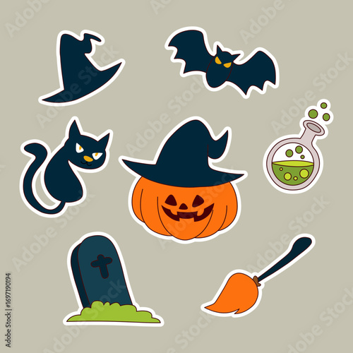 Cute halloween ghost stickers