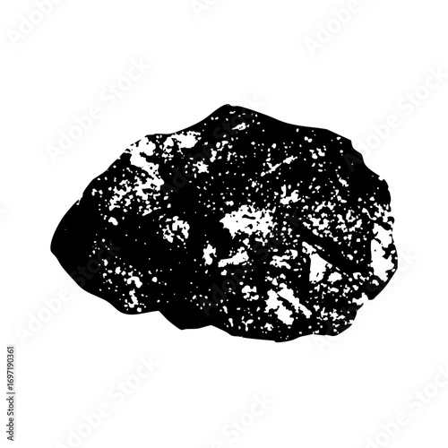 Vector Black stone texture with speckled .
