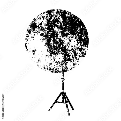 Vector Hot air balloon with tripod stand