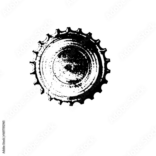 Vector Detailed sprocket with central hub.
