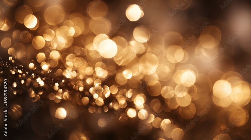 Obraz premium Golden Bokeh Lights: Abstract Sparkle Background