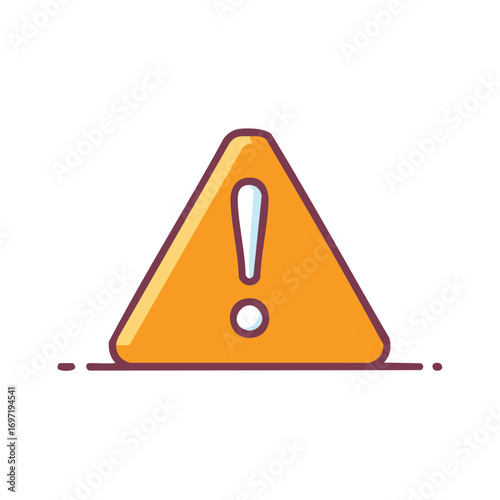 Vivid vector attention symbol graphic in triangle shape for alerts