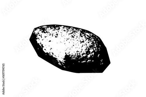 Vector Abstract speckled stone with rough edges.