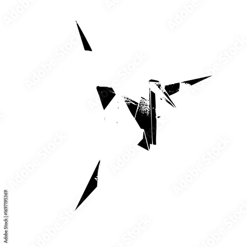 Vector Abstract geometric fox head .