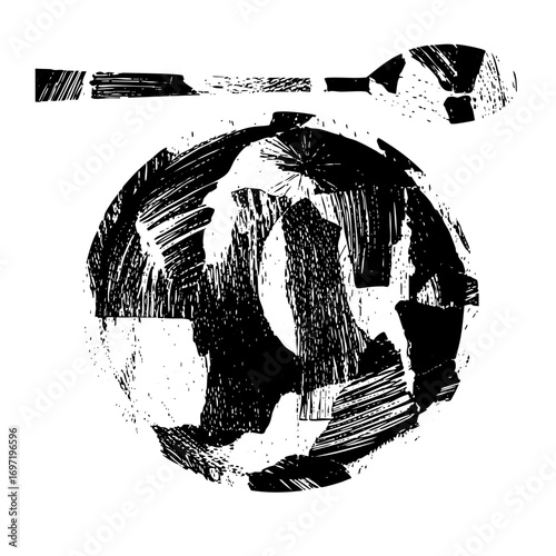 Vector Arrow Piercing Globe