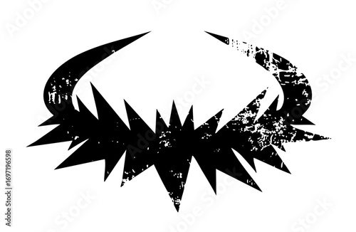 Vector Abstract claw with jagged edges creates a dynamic .